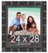 24x28 Wide Bamboo Picture Frame with UV-Resistant Acrylic & Acid Free Backing, Available in 4 Finishes - Brown, Black, Silver, and Natural